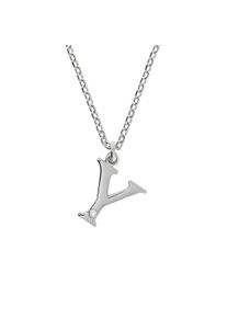 Diamonds by Ellen K. Damen Kette mit Anhänger "Silber 925 mit 1x Diamant 0,008ct. Buchstabe Y", 45 + 3cm, 0,008 ct, Silber 925 (Sterlingsilber), L: 48cm B: 12.0mm, weiß,