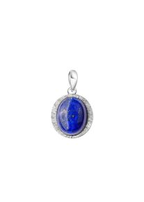 Vivance Damen Ketten-Anhänger "925-Sterling Silber rhodiniert Lapislazuli", ONE-SIZE, Silber 925 (Sterlingsilber), 1,2 g, weiß, Silber 925
