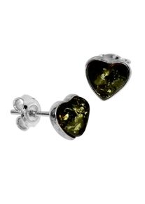 OSTSEE-SCHMUCK Damen Paar Ohrstecker "OSTSEE-SCHMUCK Ohrstecker Herz Ohrstecker Herz", 7 x 7mm, Silber 925 (Sterlingsilber), weiß, Silber 925