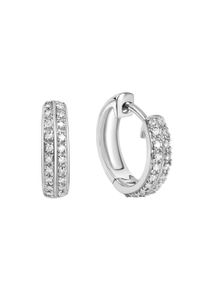 Damen Paar Creolen "Gold 585 mit 40x Brillant zus. 0,10ct.", ONE-SIZE, 0,10 ct P2 = erkennbare Einschlüsse, Gold, weiß, Diamonds by Ellen K., Gold,