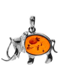 OSTSEE-SCHMUCK Damen Ketten-Anhänger "OSTSEE-SCHMUCK Anhänger Elefant Anhänger Elefant", 27 x 30mm, Silber 925 (Sterlingsilber), 4.0 g, weiß, Silber