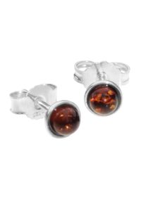 OSTSEE-SCHMUCK Damen Paar Ohrstecker "OSTSEE-SCHMUCK Ohrstecker Classic 4 mm Ohrstecker Classic 4 mm", 5mm rund, Silber 925 (Sterlingsilber), weiß,