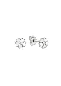 Vivance Paar Ohrstecker "925/- Sterling Silber rhodiniert Herz glanz", ONE-SIZE, Silber 925 (Sterlingsilber), weiß, Silber 925 (Sterlingsilber),