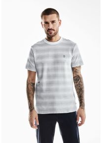 Street One MEN Herren Rundhalsshirt, weiß, casual, Gr. XXXL, gestreift, Web, 100% Baumwolle, Shirts, mit Rundhalsausschnitt