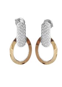 OSTSEE-SCHMUCK Damen Paar Ohrstecker "OSTSEE-SCHMUCK Ohrstecker Sunny Exklusiv", 22 x 12mm, Silber 925 (Sterlingsilber), weiß, Silber 925