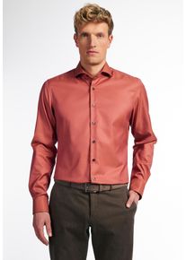 Eterna Herren Langarmhemd "SLIM FIT", rot, Gr. 44, Twill, 100% cotton, Hemden, NON IRON (bügelfrei)