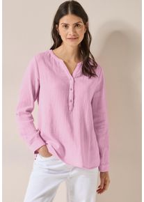Cecil Damen Langarmblusecherry blossom pink, casual, Gr. XXL, unifarben, Web, 100% Baumwolle, Blusen, aus reiner Baumwolle