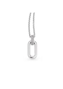 OROLINO Damen Kette mit Anhänger "Gold 585 mit 7 natürlichen Brillanten zus. 0,035ct.", 45cm, 0,035 ct, Gold, L: 45cm B: 6.0mm, weiß, Gold, B:6.0mm,