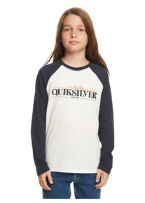 Quiksilver Kinder Langarmshirt "Raglan", weiß, Gr. 14, 100% Baumwolle, Shirts