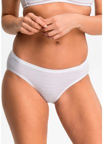 Speidel Damen Bikinislip "Cotton&More", Gr. 40, weiß, Single Jersey, Obermaterial: 56% Baumwolle, 34% Polyamid, 10% Elasthan, unifarben, gestreift,