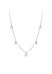 Vivance Damen Collierkettchen "925-Sterling Silber rhodiniert", 40 + 2cm, Silber 925 (Sterlingsilber), L: 42cm, weiß, Silber 925 (Sterlingsilber),