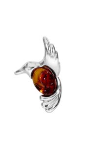 OSTSEE-SCHMUCK Damen Ketten-Anhänger "OSTSEE-SCHMUCK Anhänger Gleiter-Kolibri Anhänger Gleiter-Kolibri", 17 x 10mm, Silber 925 (Sterlingsilber), 1.1