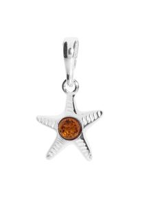 OSTSEE-SCHMUCK Damen Ketten-Anhänger "OSTSEE-SCHMUCK Anhänger Seestern Anhänger Seestern", 22 x 12mm, Silber 925 (Sterlingsilber), 1.2 g, weiß,