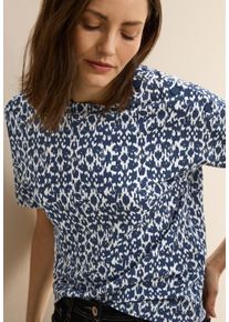 Cecil Damen Print-Shirt, weiß, casual, Gr. S, bedruckt, Jersey, Obermaterial: 48% Baumwolle, 48% Modal, 4% Elasthan, Shirts, mit Minimalprint und