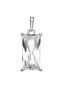 OSTSEE-SCHMUCK Damen Ketten-Anhänger "OSTSEE-SCHMUCK Anhänger Folina 20 x 10 mm", 30 x 10mm, Silber 925 (Sterlingsilber), 5.7 g, weiß, Silber 925