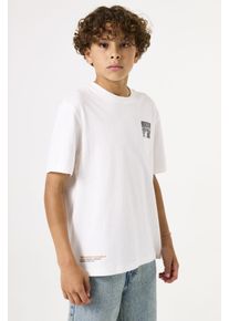 Garcia Jungen T-Shirt, weiß, casual, Gr. 140, bedruckt, Obermaterial: 100% Baumwolle, Shirts, mit Front- und Backprint for BOYS