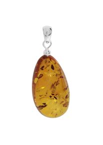 OSTSEE-SCHMUCK Damen Ketten-Anhänger "OSTSEE-SCHMUCK Anhänger Tropfen ca. 34 mm lang - Silber 925/000", 44 x 20mm, Bernstein, 4.9 g, weiß, Bernstein,