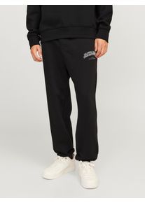 Jack & Jones JACK & JONES Herren Sweathose "JPSTKANE JJCALEB SWEAT PANTS AMT", schwarz, modisch, Gr. S, unifarben, angeraute Sweatware, Obermaterial: 70%