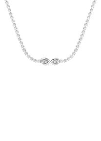 s.Oliver Damen Collier "2034963", Silber 925 (Sterlingsilber), L: 41cm B: 2mm, weiß, Silber 925 (Sterlingsilber), B:2mm, Halsketten, mit Zirkonia