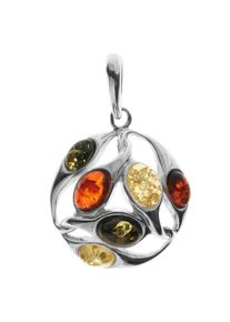 OSTSEE-SCHMUCK Damen Ketten-Anhänger "OSTSEE-SCHMUCK Anhänger Stina Anhänger Stina", 35 x 23mm, Silber 925 (Sterlingsilber), 3.6 g, weiß, Silber 925