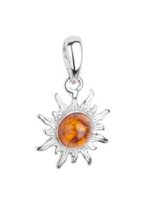 OSTSEE-SCHMUCK Damen Ketten-Anhänger "OSTSEE-SCHMUCK Anhänger Sonne 14 mm Anhänger Sonne 14 mm", 24 x 14mm, Silber 925 (Sterlingsilber), 1.4 g, weiß,