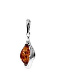 OSTSEE-SCHMUCK Damen Ketten-Anhänger "OSTSEE-SCHMUCK Anhänger Gitte Anhänger Gitte", 34 x 10mm, Silber 925 (Sterlingsilber), 1.6 g, weiß, Silber 925