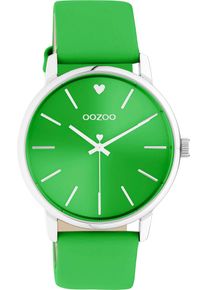 Oozoo Damen Quarzuhr, grün, Armbanduhren, Armbanduhr, Damenuhr, Lederarmband