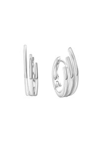 Celesta Damen Paar Creolen "925/- Sterling Silber rhodiniert", ONE-SIZE, Silber 925 (Sterlingsilber), weiß, Silber 925 (Sterlingsilber), Ohrringe