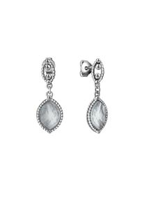 Vivance Damen Paar Ohrhänger "925/- Sterling Silber rhodiniert Perlmutt", ONE-SIZE, Silber 925 (Sterlingsilber), weiß, Silber 925 (Sterlingsilber),