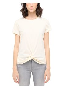 Mustang Damen Kurzarmshirt "Damen Style Marie", weiß, casual, Gr. XS, Jersey, 100% Baumwolle, Shirts