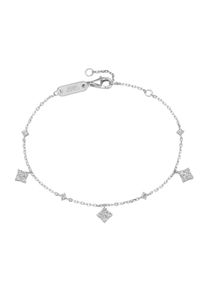 Damen Armband "mit Behang, weiße Zirkonia, Silber 925", 19cm, Silber 925 (Sterlingsilber), weiß, Giorgio Martello MILANO, Silber 925