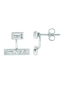 Buckley London Damen Paar Ohrstecker, weiß, Messing, Ohrringe