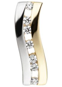 Jobo Damen Ketten-Anhänger "Anhänger mit 7 Zirkonia", Gelbgold 333, gold, Gelbgold 333, Schmuckanhänger, 333 Gold bicolor