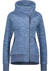 alife and kickin ALIFE & KICKIN Damen Kapuzensweatjacke "Damen MerritAK F", blau, Gr. L, 100% Polyester, Sweatjacken