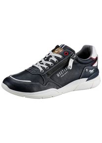 Mustang Shoes Herren Sneaker, Gr. 44, weiß, Lederimitat, sportlich, Schuhe, mit seitlichem Reißverschluss, Freizeitschuh, Halbschuh, Schnürschuh