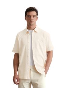 Marc O'Polo MARC O'POLO Herren Poloshirt "mit feiner Waffelstruktur", weiß, casual, Gr. XL, unifarben, Obermaterial: 100% Baumwolle, Shirts