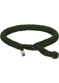 Tommy Hilfiger Herren Armband "AXEL, 2790592, 2790593, 2790594, 2790595", Nylon-Edelstahl, grün, Nylon, Edelstahl, Armbänder, mit Emaille