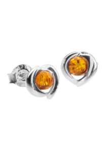 OSTSEE-SCHMUCK Damen Paar Ohrstecker "OSTSEE-SCHMUCK Ohrstecker Gaja Ohrstecker Gaja", 7 x 7mm, Silber 925 (Sterlingsilber), weiß, Silber 925