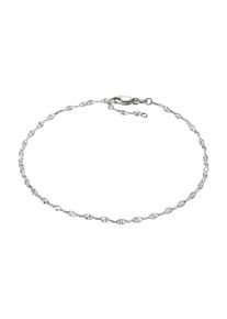 Vivance Damen Fußkette "925/- Sterling Silber weiss diamantiert", 25 + 2cm, Silber 925 (Sterlingsilber), weiß, Silber 925 (Sterlingsilber),
