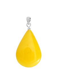 OSTSEE-SCHMUCK Damen Ketten-Anhänger "OSTSEE-SCHMUCK Anhänger Tropfen ca. 38 mm lang - Silber 925/000", 48 x 24mm, Bernstein, 5.4 g, weiß, Bernstein,