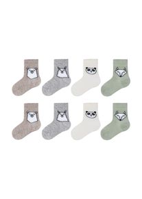 Camano Kinder Socken "Socken motiv 8er Pack", Gr. 19, grün, 69% Baumwolle 30% Polyamid 1% Elasthan, gemustert, Socken