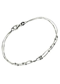Vivance Damen Armband "925/- Sterling Silber zweireihig", 19cm, Silber 925 (Sterlingsilber), weiß, Silber 925 (Sterlingsilber), Armbänder