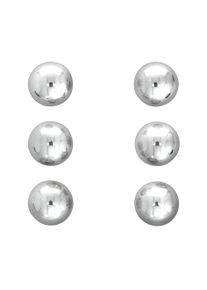 Vivance Damen Paar Ohrstecker "925/ Silber 3 Paar 4mm", ONE-SIZE, Silber 925 (Sterlingsilber), weiß, Silber 925 (Sterlingsilber), Ohrringe