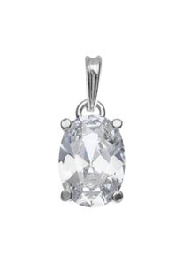 OSTSEE-SCHMUCK Damen Ketten-Anhänger "OSTSEE-SCHMUCK Anhänger Folina 14 x 10 mm", 24 x 10mm, Silber 925 (Sterlingsilber), 3.5 g, weiß, Silber 925