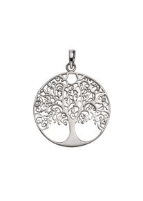 Vivance Damen Ketten-Anhänger "925 Sterling Silber rhodiniert Lebensbaum", ONE-SIZE, Silber 925 (Sterlingsilber), 4,5 g, weiß, Silber 925