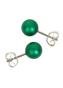 DeMarie Damen Paar Ohrstecker "eloxiertes Aluminium grün", grün, Metall, Ohrringe