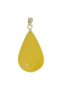 OSTSEE-SCHMUCK Damen Ketten-Anhänger "OSTSEE-SCHMUCK Anhänger Tropfen ca. 30 mm lang - Gold 333/000", 40 x 18mm, Bernstein, 3.3 g, gelb, Bernstein,