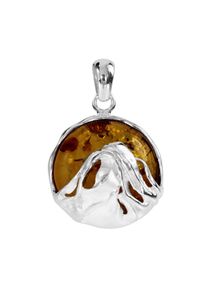 OSTSEE-SCHMUCK Damen Ketten-Anhänger "OSTSEE-SCHMUCK Anhänger Anngret Anhänger Anngret", 32 x 22mm, Silber 925 (Sterlingsilber), 5.4 g, weiß, Silber