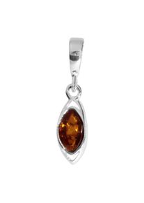 OSTSEE-SCHMUCK Damen Ketten-Anhänger "OSTSEE-SCHMUCK Anhänger Telia Anhänger Telia", 23 x 6mm, Silber 925 (Sterlingsilber), 0.8 g, weiß, Silber 925