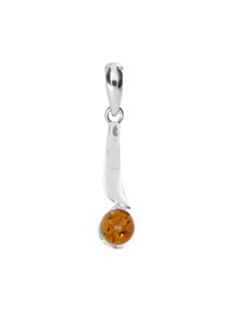 OSTSEE-SCHMUCK Damen Ketten-Anhänger "OSTSEE-SCHMUCK Anhänger Jora Anhänger Jora", 30 x 7mm, Silber 925 (Sterlingsilber), 1.7 g, weiß, Silber 925